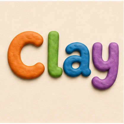 Clay sticker style