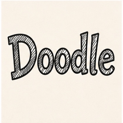 Doodle sticker style
