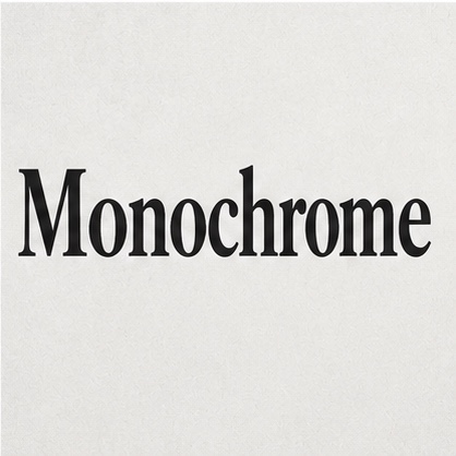 Monochrome sticker style